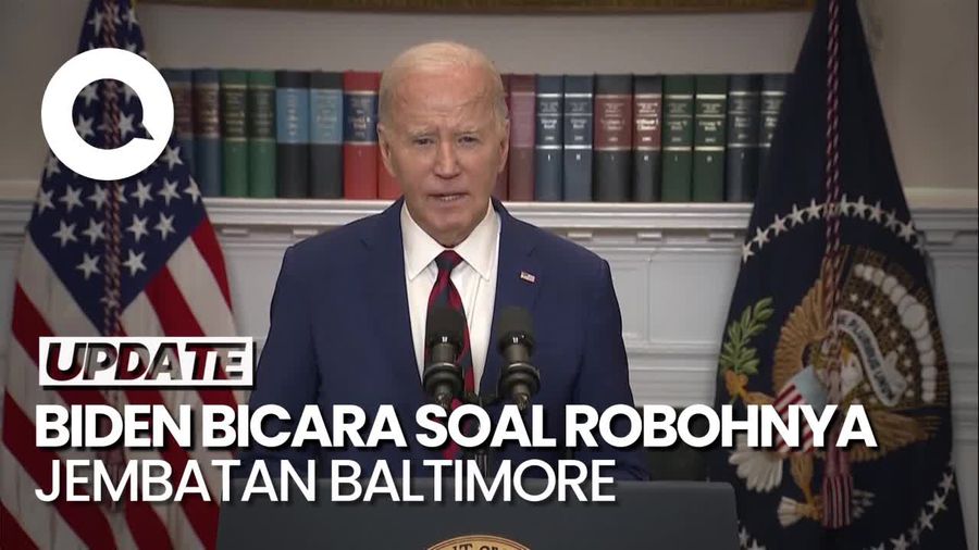 Biden Pastikan Insiden Robohnya Jembatan Baltimore Murni Kecelakaan