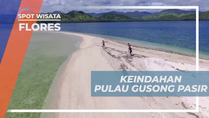 Keindahan Hamparan Pasir Putih Pulau Gusong Flores