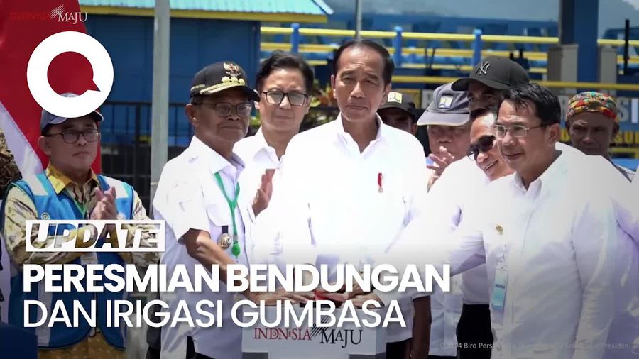 Jokowi Resmikan Bendung dan Irigasi Gumbasa di Sulteng Senilai Rp 1,2 T