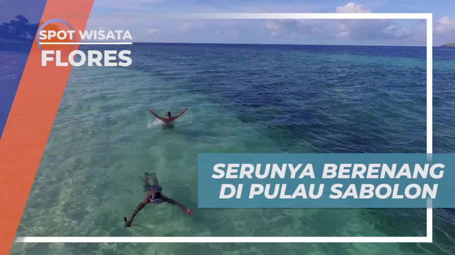 Merasakan Sensasi Segar Berenang di Pulau Sabolon Flores