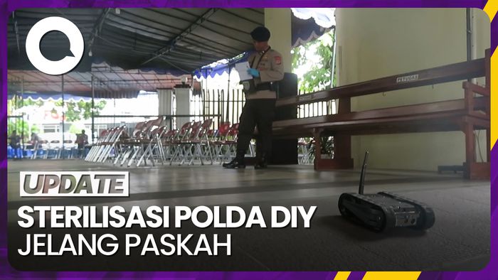 Brimob Polda DIY Gunakan Robot Surveillance untuk Sterilisasi Jelang Paskah