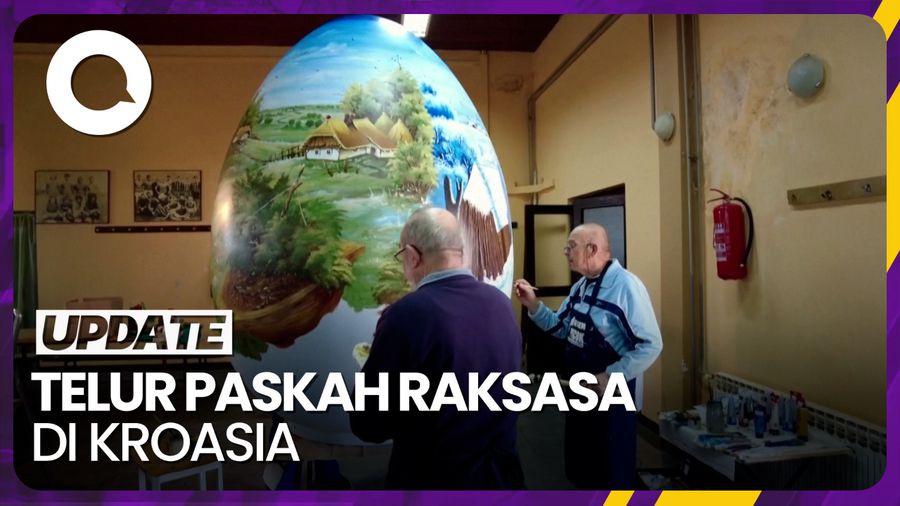Indahnya Lukisan di Telur Paskah Raksasa Kroasia