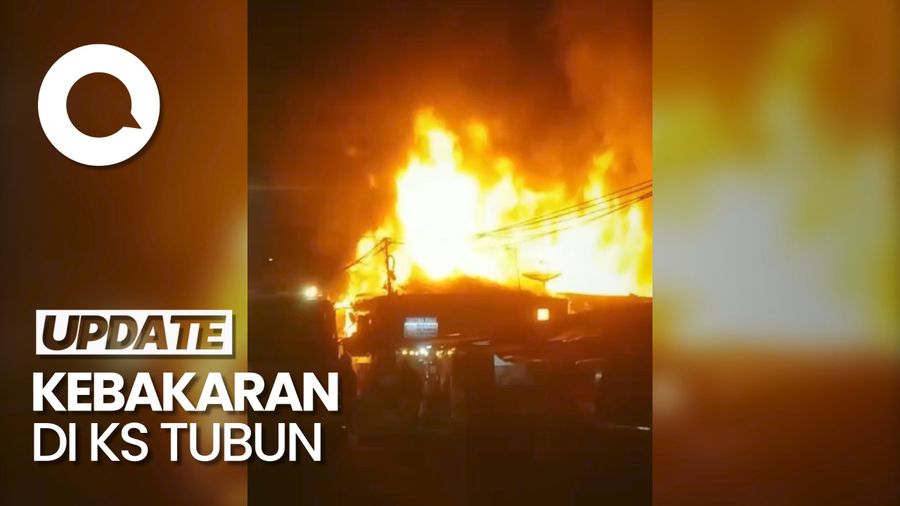 Penampakan Kebakaran di KS Tubun Slipi, 17 Unit Damkar Dikerahkan