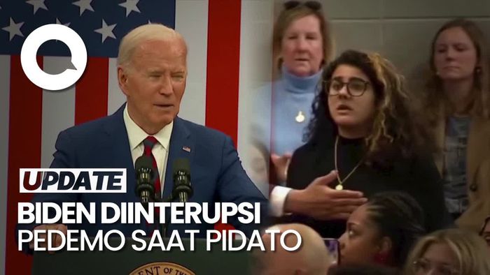 Momen Biden Diinterupsi Pedemo Pro-Palestina saat Bahas Isu Kesehatan