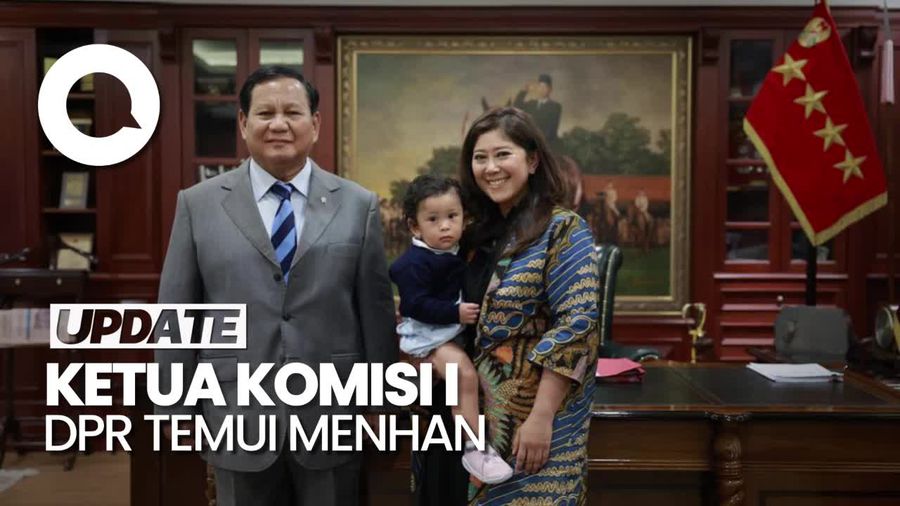 Momen Ketua Komisi I DPR Meutya Hafid Temui Prabowo Sambil Gendong Anak