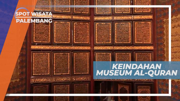 Indahnya Deretan Kaligrafi Ayat Al-Quran Raksasa di Dinding Museum, Palembang