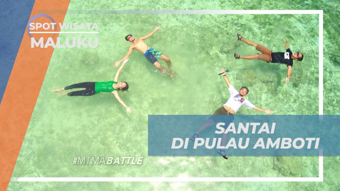 Bersantai Sambil Berfloating Menikmati Segarnya Air Pantai Amboti, Maluku