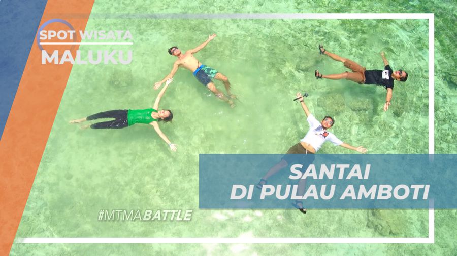 Bersantai Sambil Berfloating Menikmati Segarnya Air Pantai Amboti, Maluku