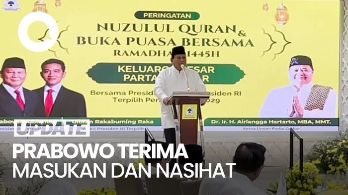 Prabowo Terbuka dengan Masukan dan Nasihat: Kami Manusia Biasa