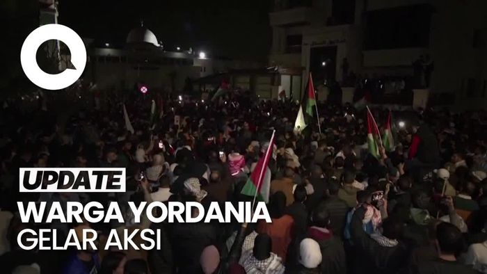 Warga Yordania Geruduk Kedubes Israel, Tuntut Akhiri Perjanjian Damai