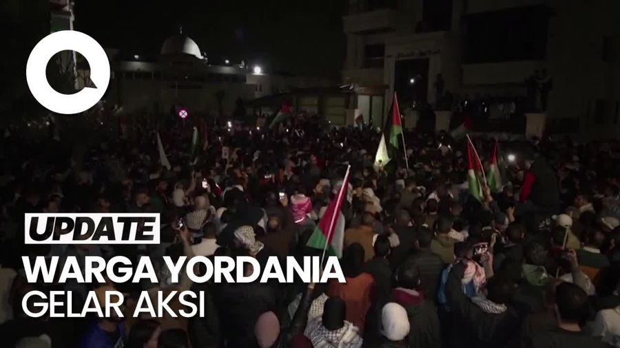 Warga Yordania Geruduk Kedubes Israel, Tuntut Akhiri Perjanjian Damai