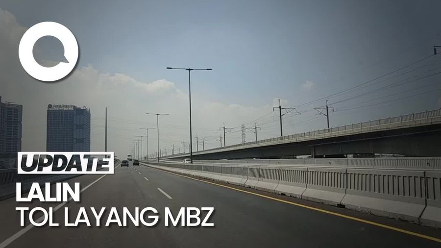 Kondisi Lalin Tol Layang MBZ Arah Cikampek Lancar Jaya
