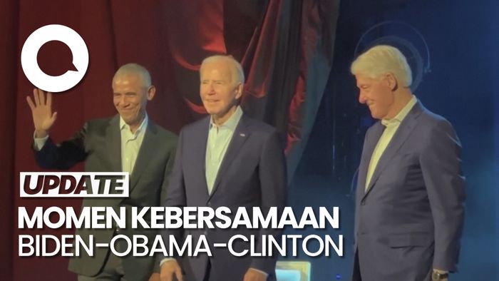 Momen Biden-Obama-Clinton Satu Panggung di Acara Amal