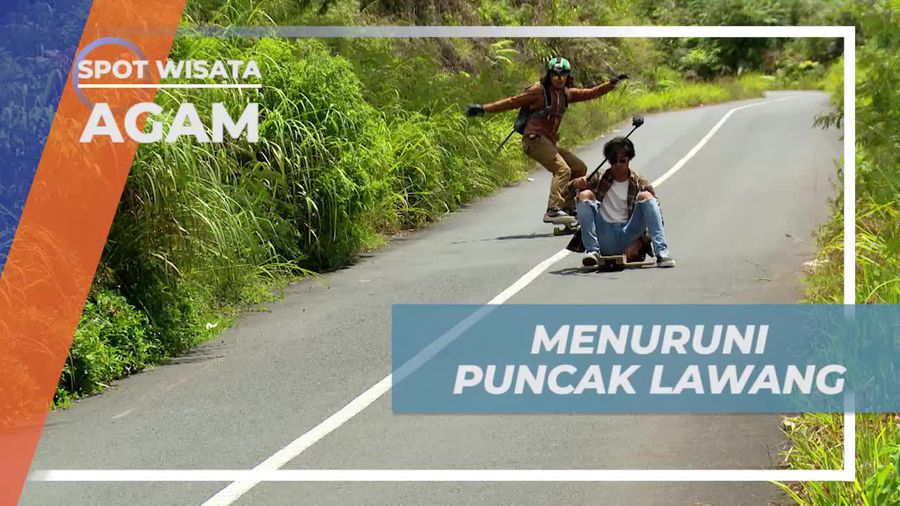 Menuruni Puncak Lawang Dengan Papan Seluncur dan Klaher, Agam
