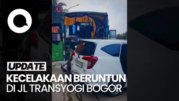 Truk Tabrak 5 Mobil di Jalan Transyogi Bogor Gegara Tak Kuat Nanjak
