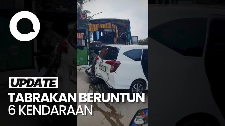 4 Orang Terluka dalam Tabrakan Beruntun di Jalan Transyogi Bogor