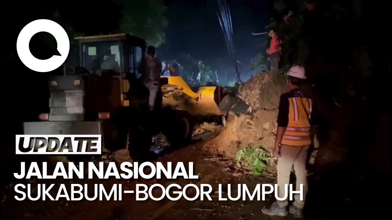 Jalan Nasional Sukabumi-Bogor Tertutup Longsor, Lalin Dialihkan