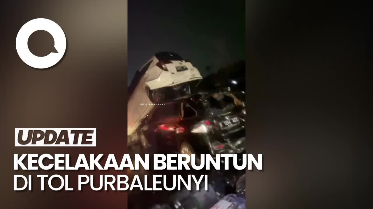 Kecelakaan Beruntun Di Tol Purbaleunyi, Mobil Saling Tumpang Tindih