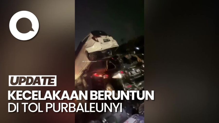 Kecelakaan Beruntun di Tol Purbaleunyi, Mobil Saling Tumpang Tindih