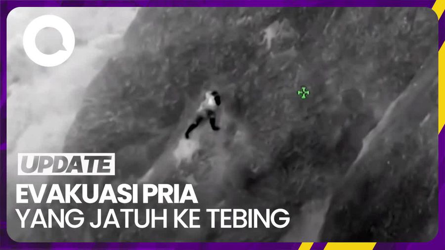 Momen Dramatis Evakuasi Pria yang Jatuh di Tebing California