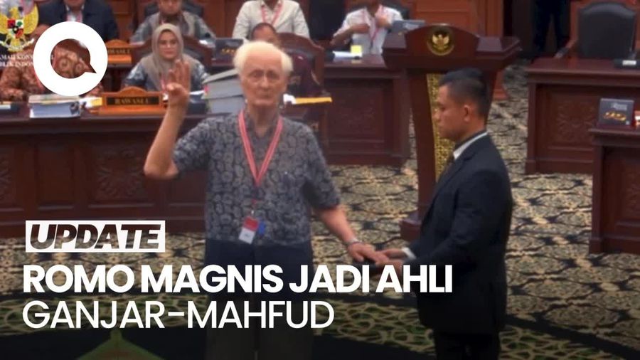 Romo Magnis Tiba di MK, Jadi Ahli Kubu Ganjar-Mahfud