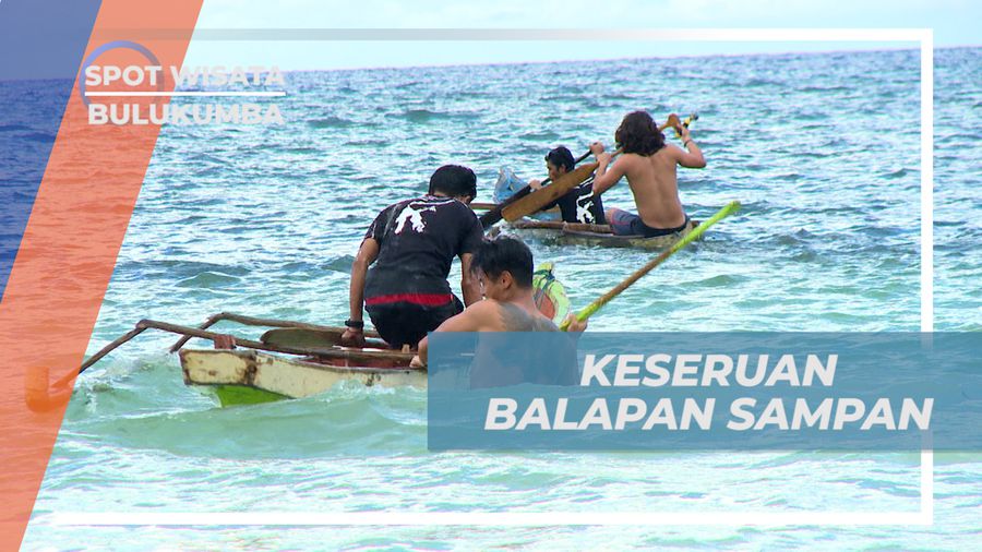 Serunya Adu Cepat Balap Sampan di Pantai Kasuso, Bulukumba