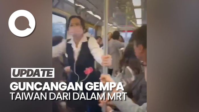 Suasana Horor Gempa Taiwan dari Dalam Gerbong MRT Taipei