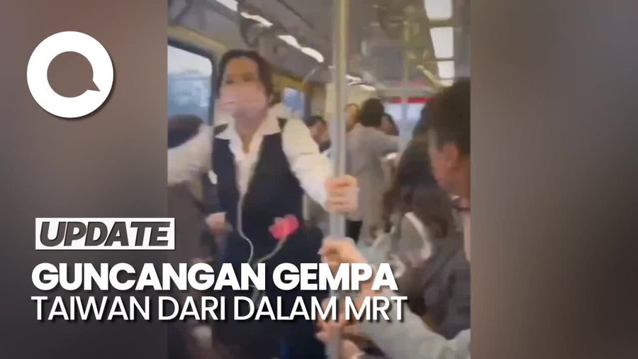 Suasana Horor Gempa Taiwan dari Dalam Gerbong MRT Taipei