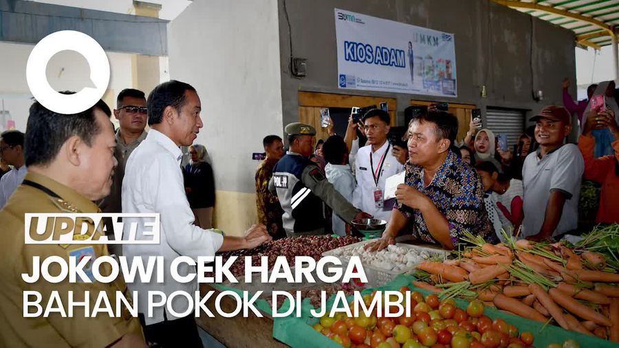 Kunjungi Pasar Merangin Jambi, Jokowi Pastikan Harga Bahan Pokok Stabil