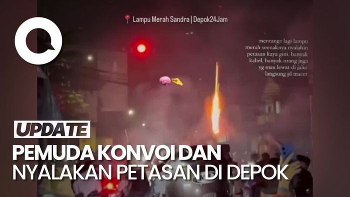 Viral Aksi Pemuda Konvoi-Nyalakan Petasan di Depok, Polisi Selidiki