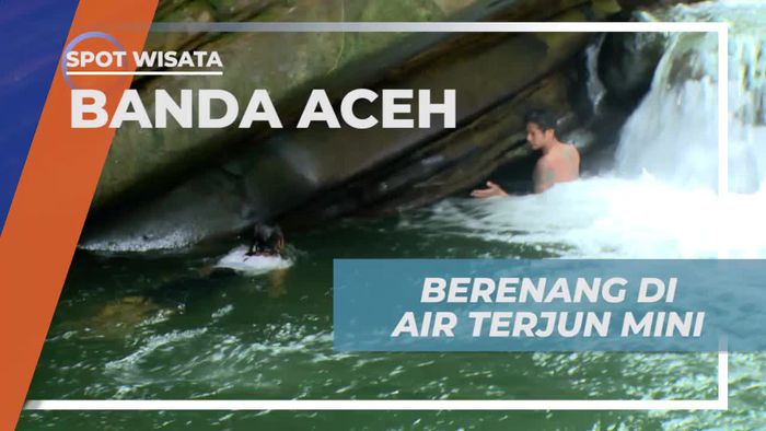 Berenang Seru di Air Terjun Mini Dengan Panorama Indah Alam Banda Aceh 