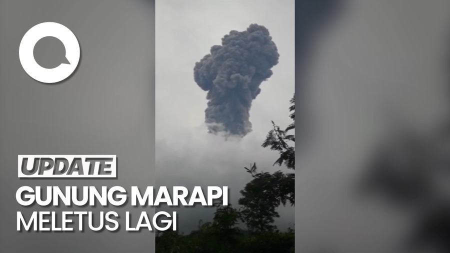 Gunung Marapi Erupsi Lagi, Abu Vulkanik Membubung 1,5 Km