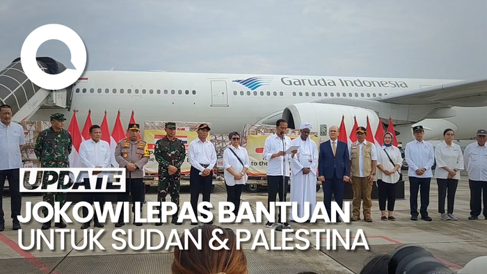 Jokowi Lepas Bantuan Senilai Rp 30 M untuk Palestina dan Sudan