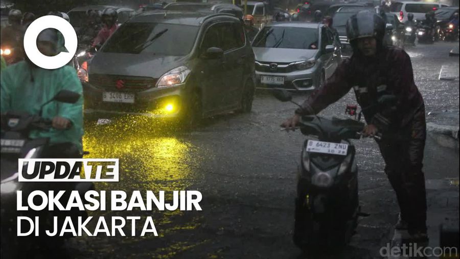 Hujan Deras Guyur Jakarta, 13 RT dan 8 Ruas Jalan Banjir