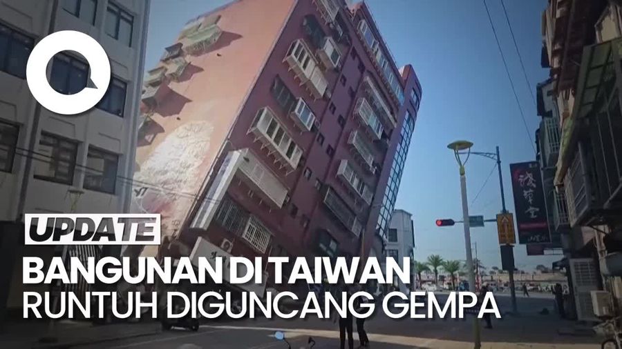Potret Bangunan-bangunan di Hualien Runtuh Akibat Gempa Dahsyat Taiwan