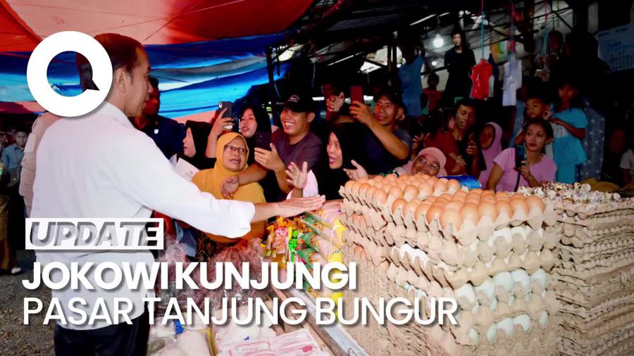 Kunjungi Pasar Tanjung Bungur, Jokowi: Harga Baik-Stok Tak Ada Masalah