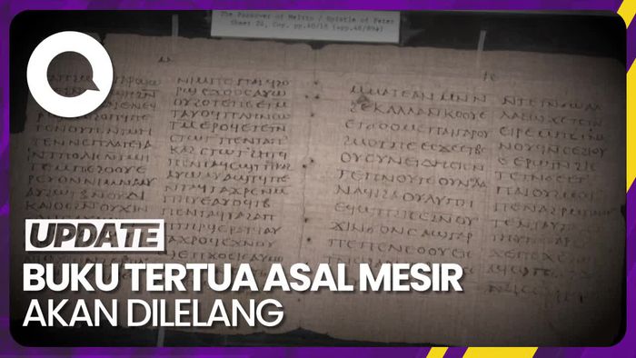 Codex Crosby-Schøyen, Buku Tertua Asal Mesir Akan Dilelang di New York
