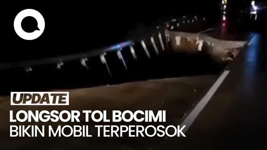 Polisi: Mobil Terperosok Longsor Tol Bocimi Isuzu Panther Isi 2 Orang