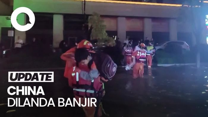 Hujan Deras Landa China, Sejumlah Wilayah Terendam Banjir