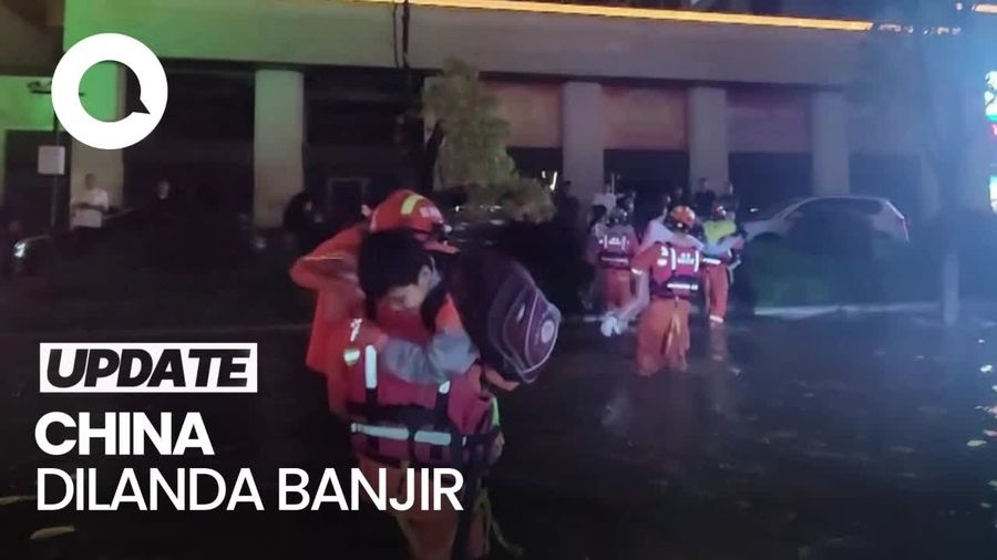 Hujan Deras Landa China, Sejumlah Wilayah Terendam Banjir