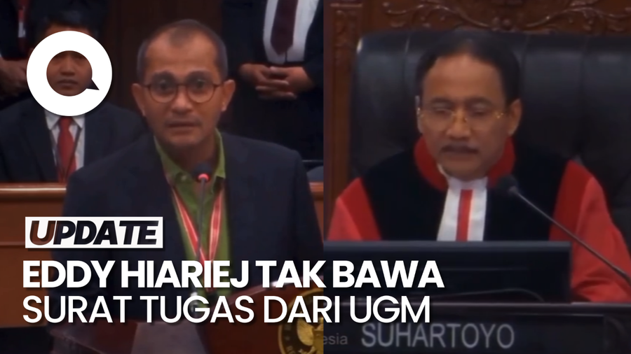 Ketua MK Tanya Eddy Hiariej di Sidang: Tak Ada Izin dari Kampus Ya?