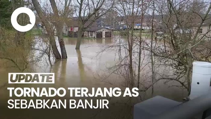 Penampakan Banjir di AS Selepas Terjangan Tornado