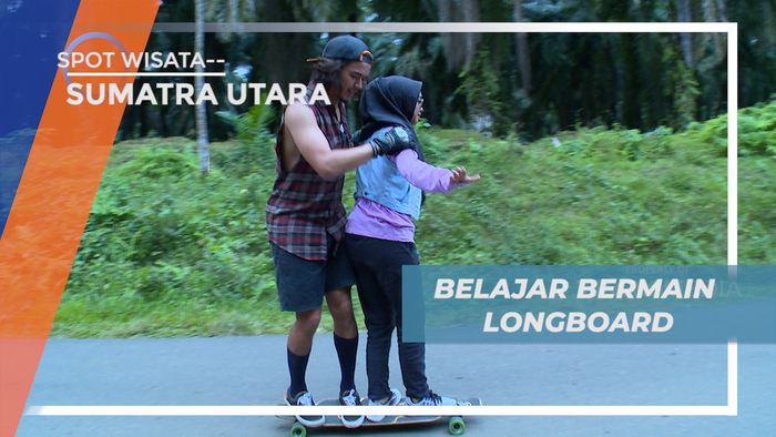 Mencoba Serunya Belajar Meluncur Bermain Longboard, Sumatera Utara