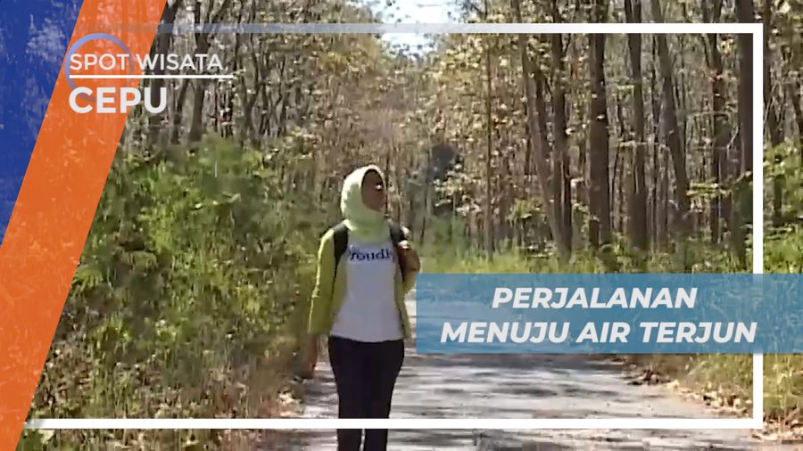 Menyusuri Jalan Setapak Diantara Hutan Jati Menuju Air Terjun Widuri, Cepu
