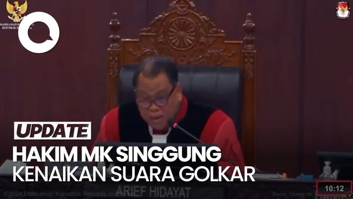 Saat Hakim MK Singgung Airlangga soal Suara Golkar Naik di Pemilu