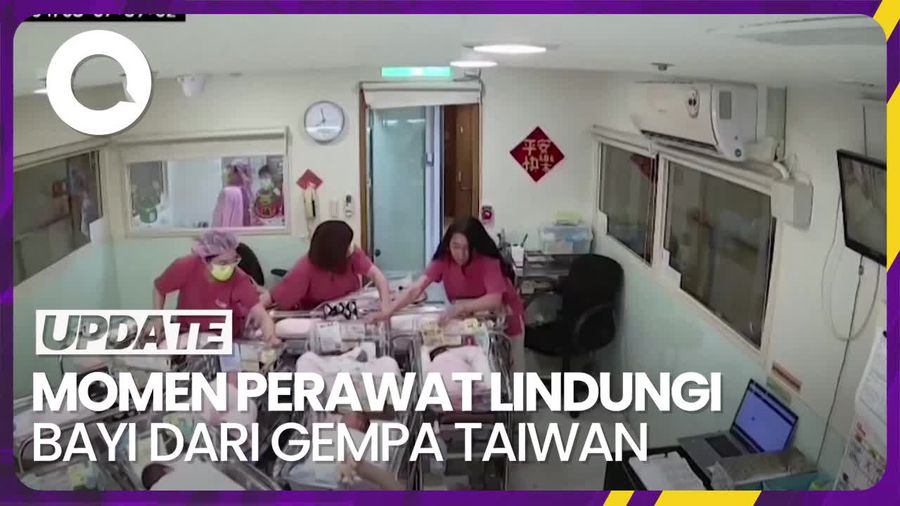 Aksi Heroik Perawat Lindungi Bayi saat Taiwan Diguncang Gempa 