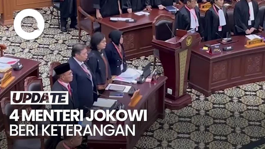 Sidang Dimulai, Giliran 4 Menteri Jokowi Beri Keterangan di MK