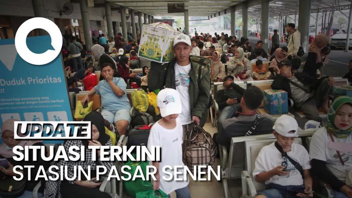 Masuk H-5 Lebaran, Stasiun Pasar Senen Mulai Ramai Pemudik