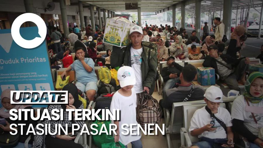 Masuk H-5 Lebaran, Stasiun Pasar Senen Mulai Ramai Pemudik