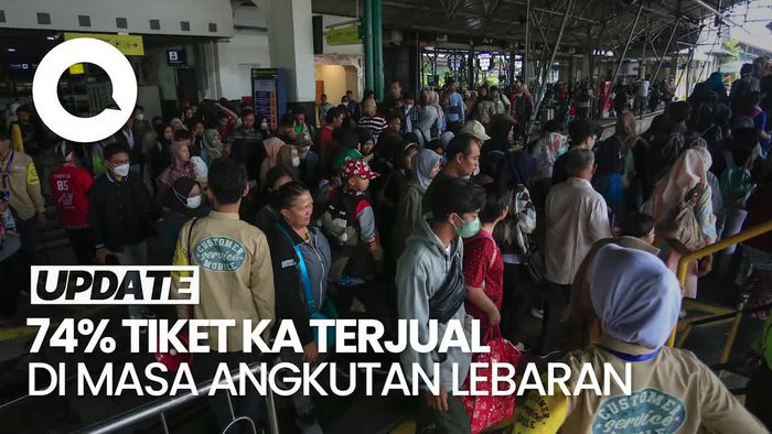 KAI Catat Penjualan Tiket Kereta Api Musim Mudik 74%, Arus Balik 64%
